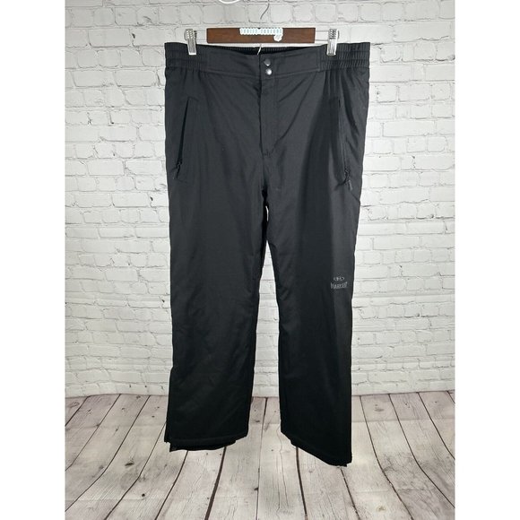 MARKER Ski Snowboard Solid Black Elastic Waist Snow Pants Men’s M (34 x 31) EUC - Picture 1 of 13